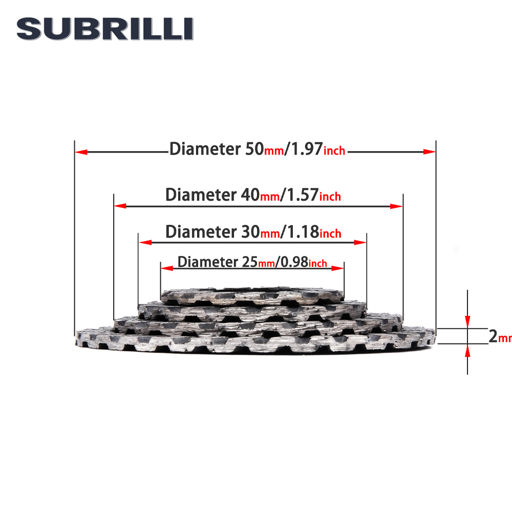 SUBRILLI 25/30/40/50mm Diamond - Diamond Grinding Wheel Lapidary review and price