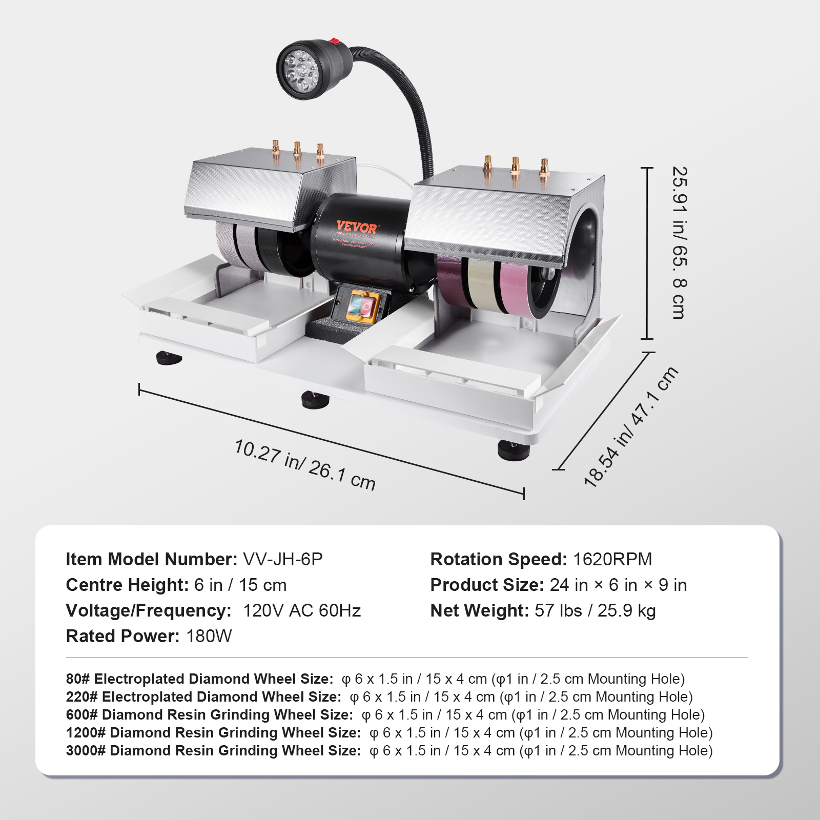 6 Inch 2HP 1800RPM Lapidary Ca - Lapidary Grinder Cabbing Machine review and price