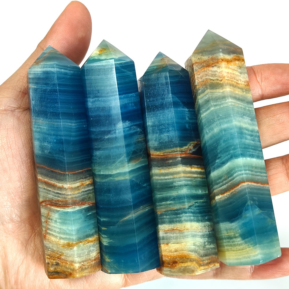 1pc Blue Onyx Lemurian Calcite - Gemstone Polishing Kit review and price