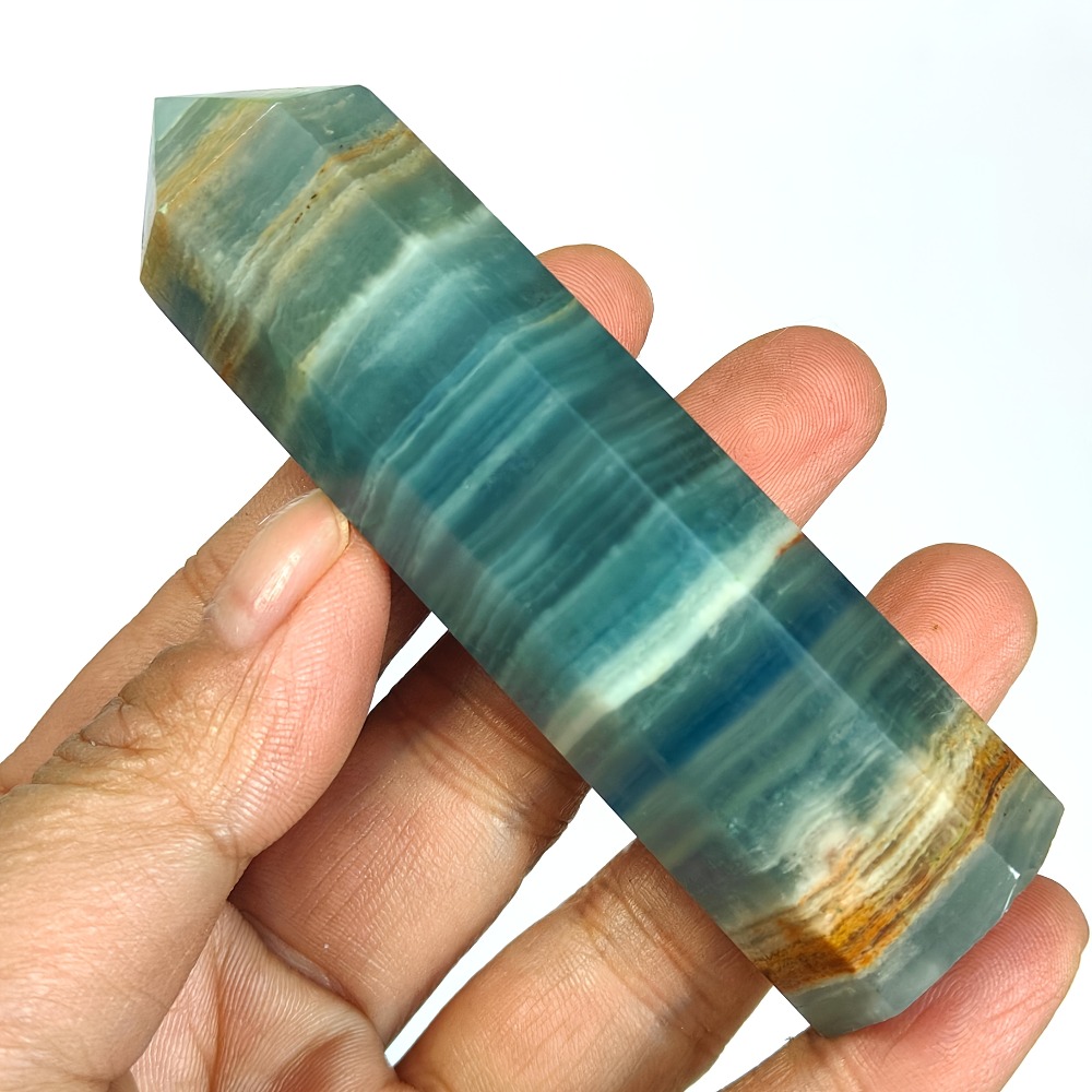 1pc Blue Onyx Lemurian Calcite - Gemstone Polishing Kit review and price